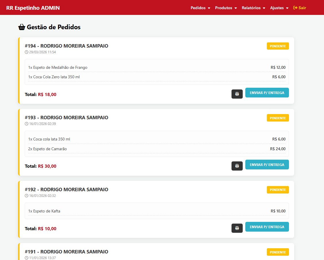 Gestão de Pedidos